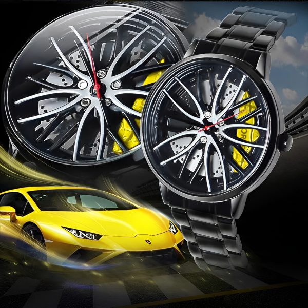 Ma1 Mens Quartz Luxury Car Rim Watch | Car Wheel Hub Watch For Boys & Mens (random Dial Color And Random Strap Color)